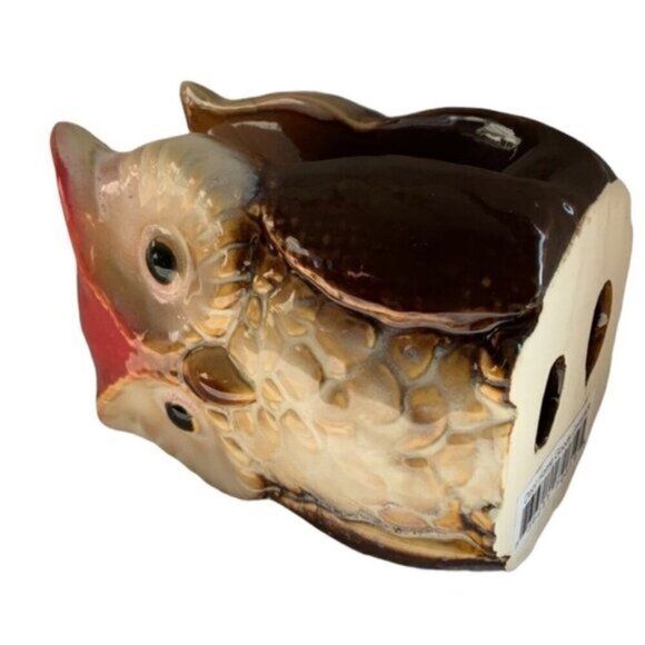 Owl Kitchen Dinning Functional Decor Artisan Glazed Hand Painted Ceramic 4 Piece - Picture 11 of 16